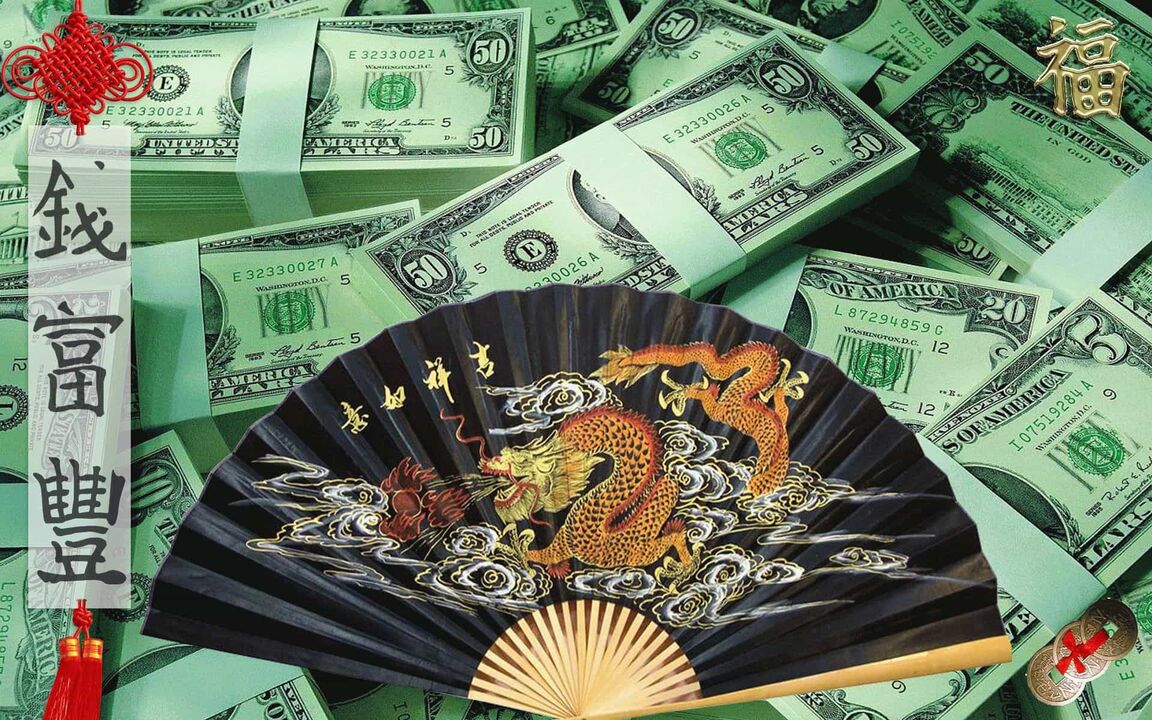 китайский веер как амулет для привлечения денег